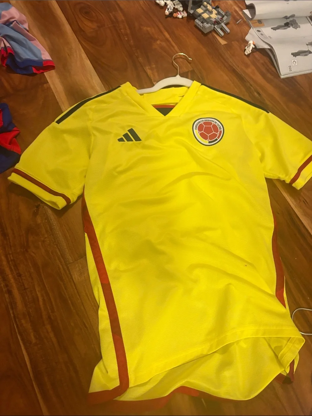 Adidas men’s Colombia Yellow Soccer Jersey